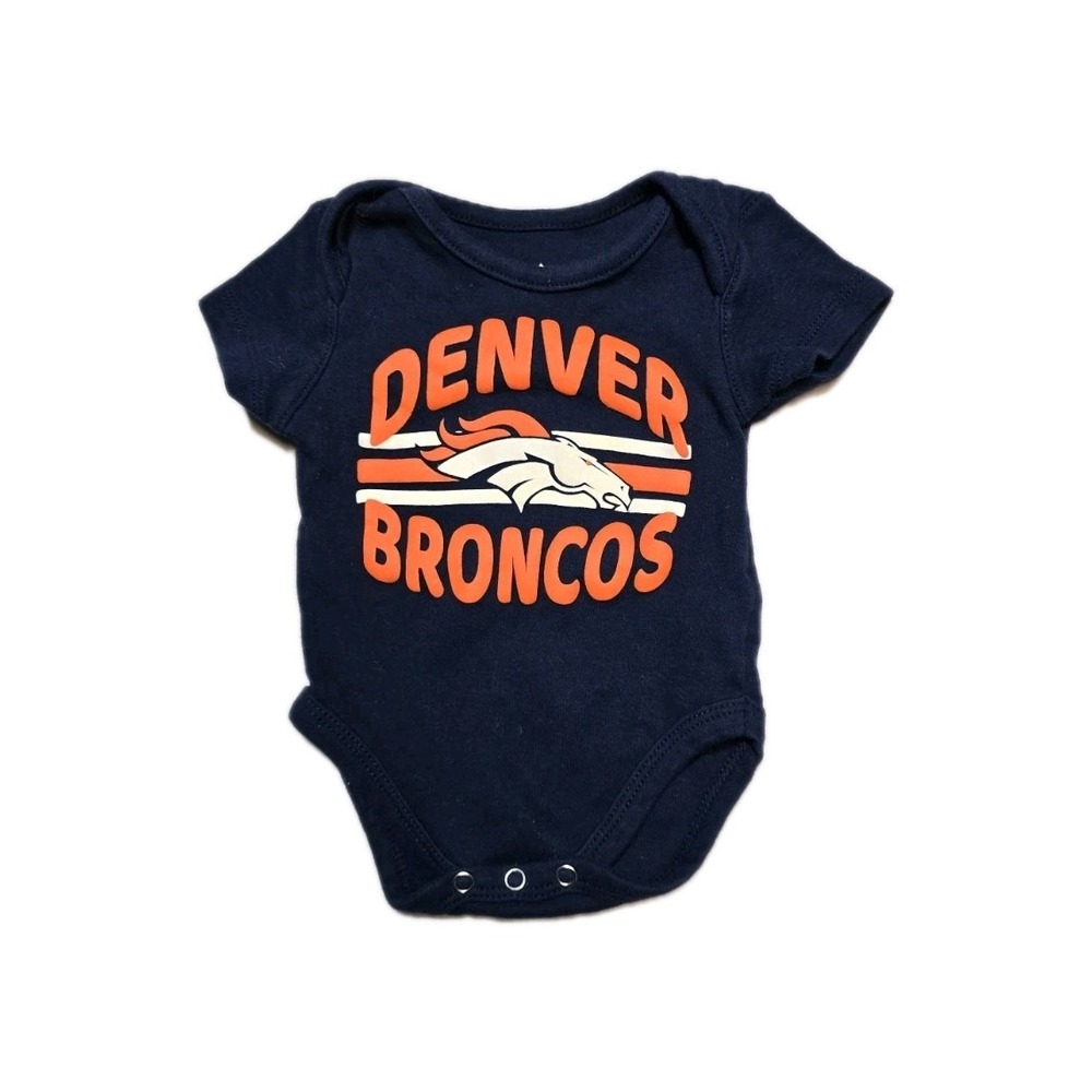 NFL Denver Broncos Baby Boys One-Piece Bodysuit 0-3 Months Navy Blue